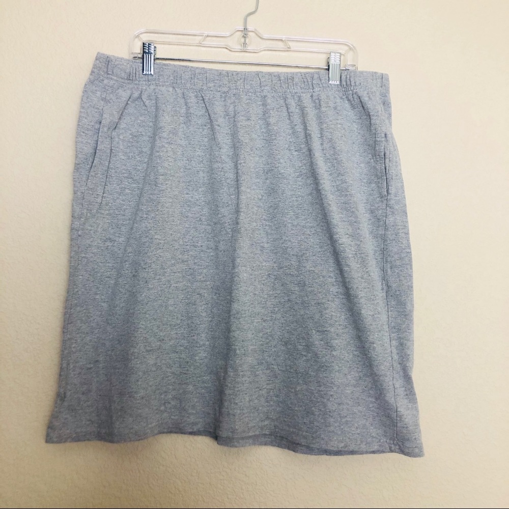 Heather gray casual cotton skirt